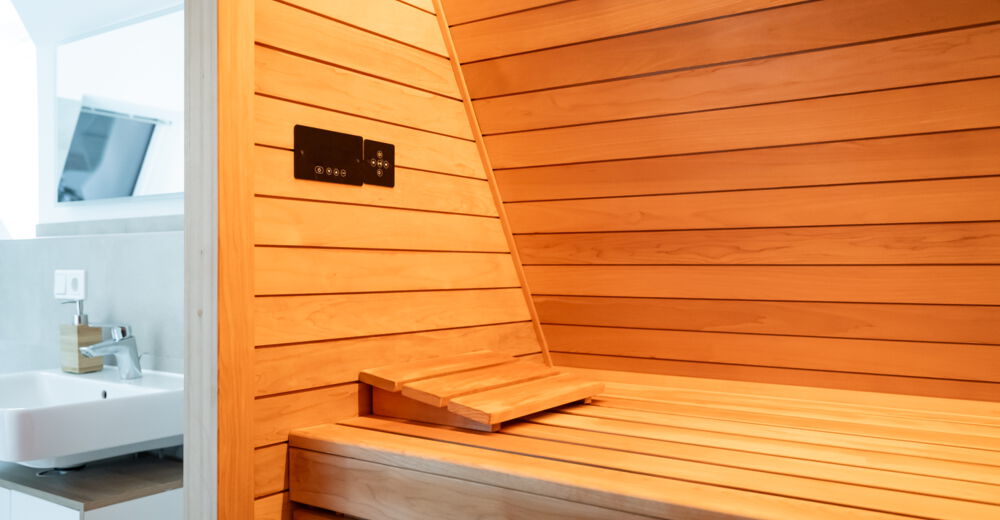 Maßsauna im Badezimmer in Eigentumswohnung in Dresden